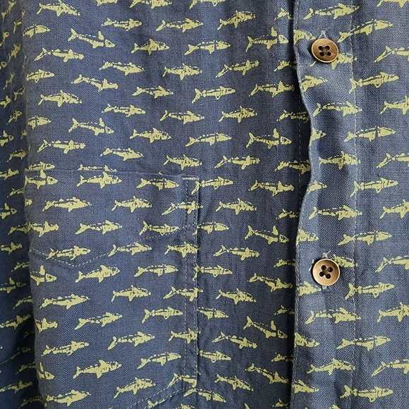 Carbon 2 Cobalt Shirts Carbon 2 Cobalt Mens Linen Shirt Xl Fish Poshmark